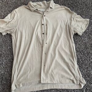 PacSun Light Beige Short Sleeve Shirt